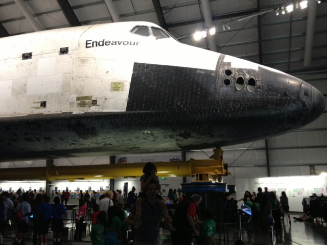 The Endeavor was impressive, but the kids were more excited about the older, smaller scale capsules