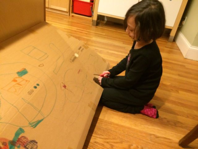 My daughter used the shelving box to make a house for her new stuffed animal