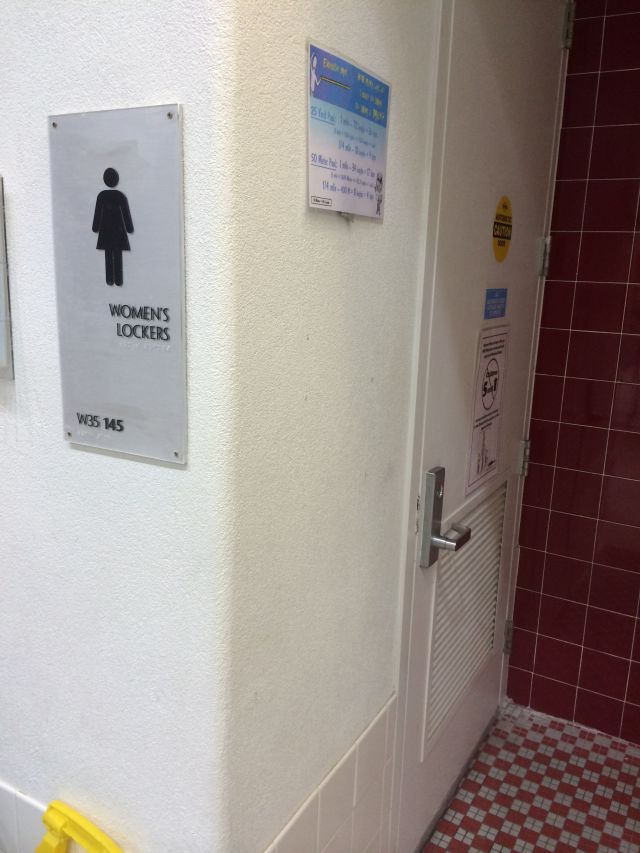 Kids over five years of age are forbidden to enter the locker room of the opposite gender