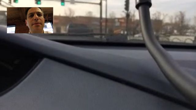 While not intended to be used as dashboard cam, the phone's camera showed me the general road and features ahead.