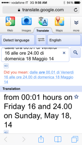 Google Translate revealed that we had better not park here.
